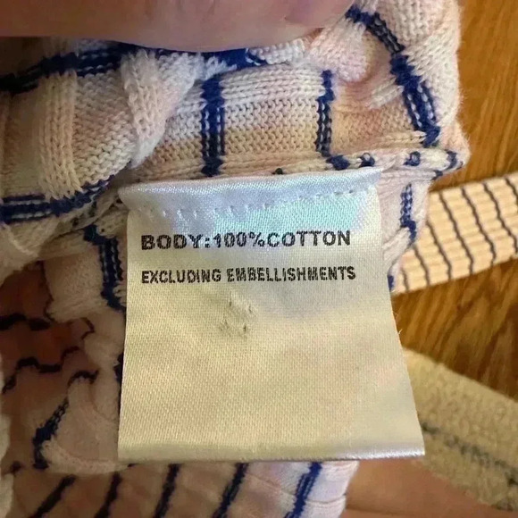 Princess Polly Striped Cropped Sweater Top Cardigan - Picture 6 of 9